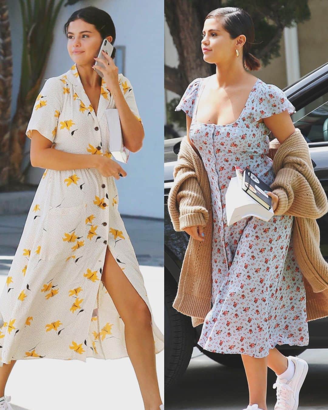 Always With Selenaのインスタグラム：「selena always looks so cute with flower dresses @kingsvogue」