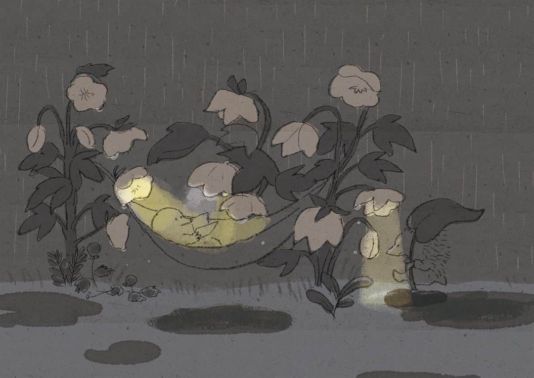 momoroさんのインスタグラム写真 - (momoroInstagram)「雨の夜に  #illustration #momoro #ももろ#イラスト」7月12日 7時29分 - momoro6666