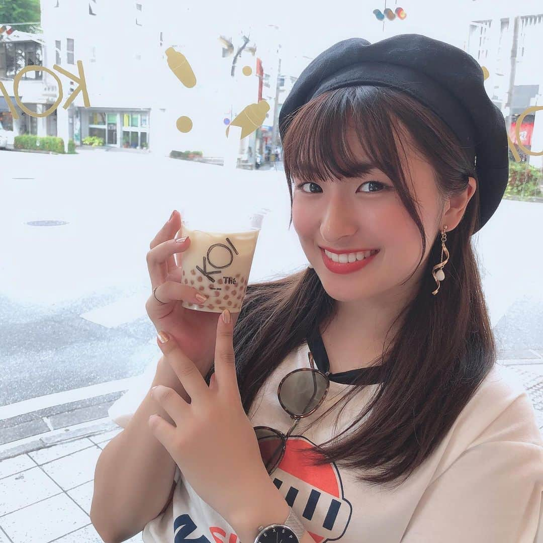 渡邊菜々さんのインスタグラム写真 - (渡邊菜々Instagram)「・ #わたななカフェ巡ってみた  okinawa🌺 たのしいいいいいい！ こいかふぇって言うんや💗 ・ #沖縄#那覇#okinawa#koicafe  #たぴおか#タピオカ#タピ #スカイレーン#沖縄遊び」7月12日 17時50分 - watanana1225