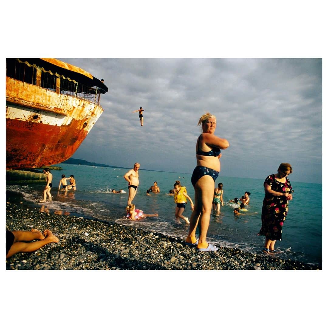 Magnum Photosさんのインスタグラム写真 - (Magnum PhotosInstagram)「Today on Magnum: In the latest instalment of our summer series exploring how societies holiday, we speak to @Jonasbendiksen about his photographic exploration of Abkhazia, the one-time top holiday destination for the Soviet elite. Link in bio. . PHOTO: Although Abkhazia is isolated, half-abandoned and still suffering war wounds due to its unrecognized status, both locals and Russian tourists are drawn to the warm waters of the Black Sea. This unrecognized country, on a lush stretch of Black Sea coast, won its independence from the former Soviet republic of Georgia after a fierce war in 1993. Sukhum, Abkhazia. Georgia. 2005. . © @jonasbendiksen/#MagnumPhotos」7月12日 18時00分 - magnumphotos