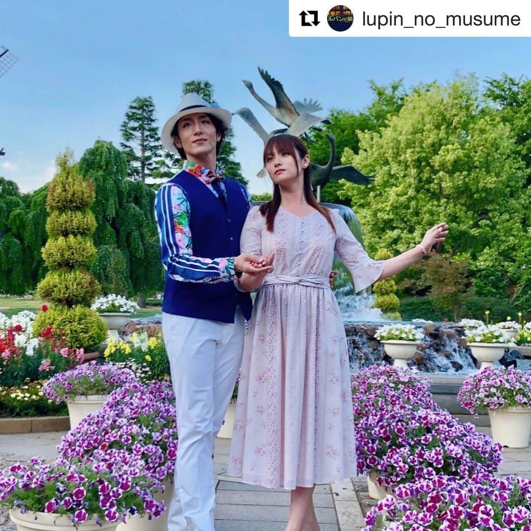 LAISSE PASSEさんのインスタグラム写真 - (LAISSE PASSEInstagram)「深田恭子さん着用❤︎﻿ ありがとうございます🌼﻿ ﻿ ♥️パッチワークフラワーミディワンピース﻿ ﻿ ﻿ #Repost @lupin_no_musume with @get_repost﻿ ・・・﻿ ‪ #大貫勇輔 さん演じる円城寺は‬﻿ ‪世界を股にかける泥棒🕺‬﻿ ‪そして華に思いを寄せる幼なじみ💑‬﻿ ‪ミュージカルシーンも見られるかも⁉️‬﻿ ‪華＆円城寺風にパシャリ📸‬﻿ ‪大貫さん考案のポーズを少し照れながらばっちり決めてくれた深田さんでした😍‬﻿ ‪#ルパンの娘 #深田恭子  #ラブコメ #フジテレビ #7月11日スタート‬」7月12日 12時07分 - laisse_passe