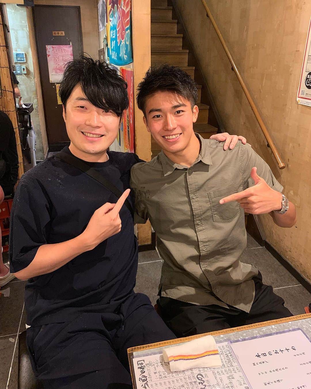 中村敬斗のインスタグラム：「昨日の夜エノさんとご飯行きました！！ 楽しい時間でした！  #千里丘は #すーさんの #街らしい #知らんけど笑 #大阪について学んだ日でした」