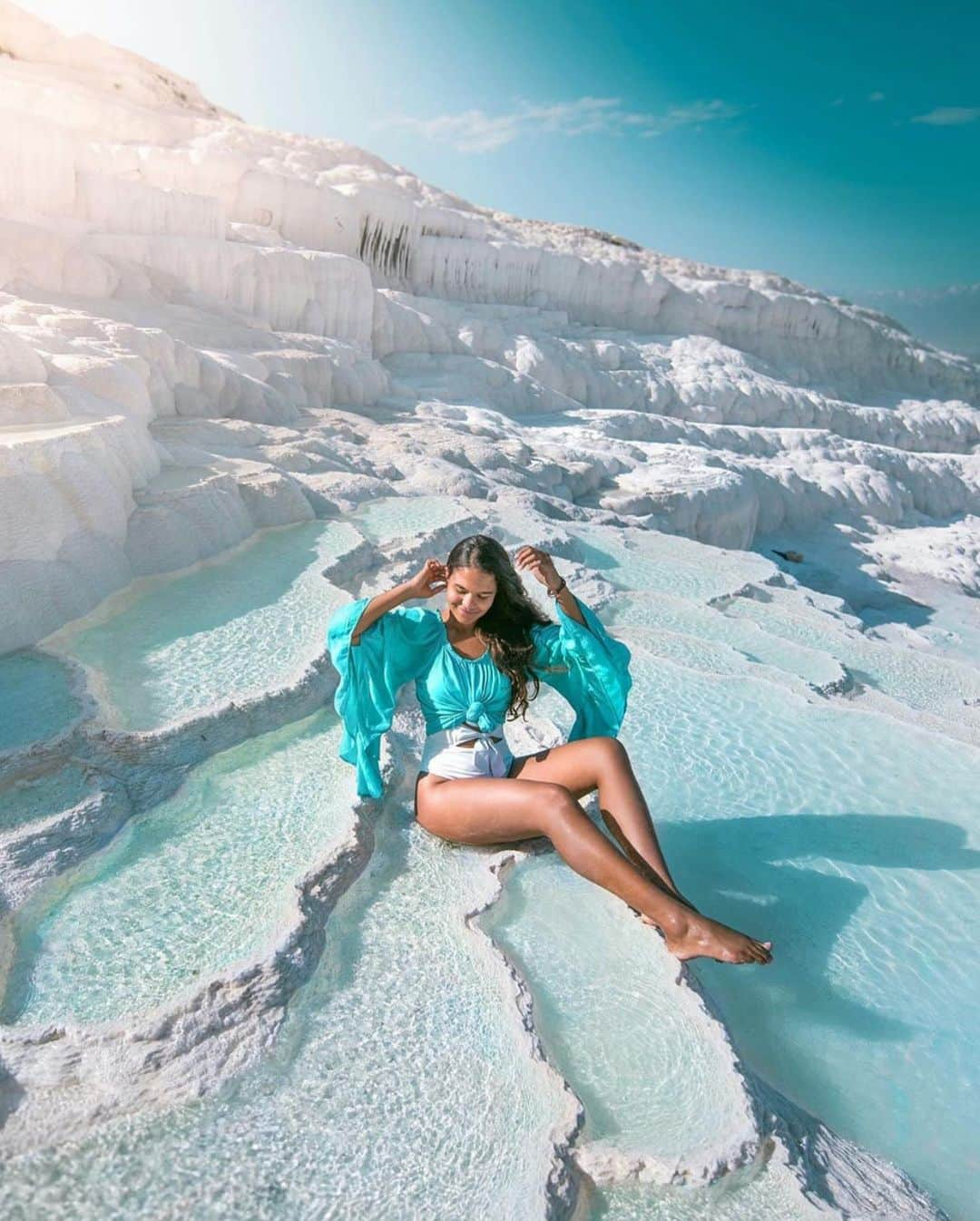 Wonderful Placesさんのインスタグラム写真 - (Wonderful PlacesInstagram)「Pamukkale - Turkey ✨💙💙💙✨ . Pictures by ✨@destinationchaser✨ & ✨@dwanderess✨ #wonderful_places for a feature 💙」7月12日 12時55分 - wonderful_places