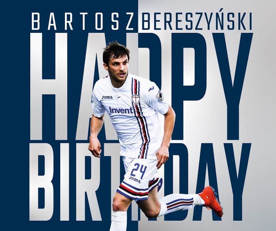 UCサンプドリアさんのインスタグラム写真 - (UCサンプドリアInstagram)「Buon compleanno, Bartosz #Bereszynski. 🎂2️⃣7️⃣🎉」7月12日 14時36分 - sampdoria