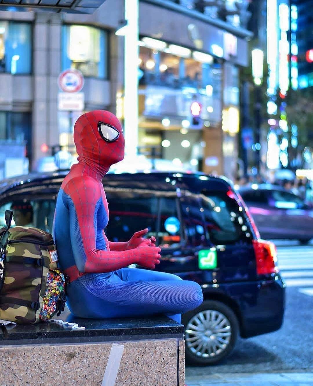 Japanese Spidermanさんのインスタグラム写真 - (Japanese SpidermanInstagram)「ヒーローは常に孤独。  #週末ヒーロー  #スパイダーマン#夜景#銀座#マーベル#一眼レフ#コスプレ#アメコミ#spiderman#ginza#avengers #MARVEL #cosplay #nightview」7月12日 16時01分 - takemix5271