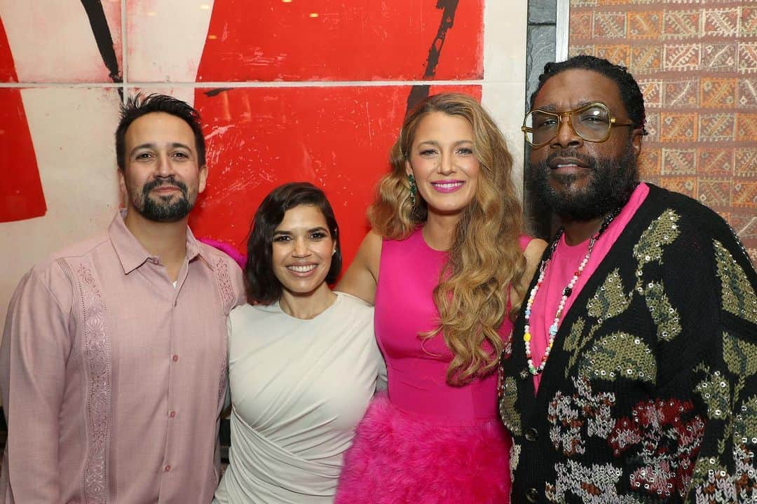 アメリカ・フェレーラのインスタグラム：「Big love to my friends @lin_manuel @questlove @blakelively for hosting a celebration of my work as Gloria in @barbiethemovie 💕💕💕 I’m so lucky to have you three as such supportive and just plain genius friends.   And thanks to all who came out to show love! It was a joyful and fun night as you can see from the pics! Heart full 💕」