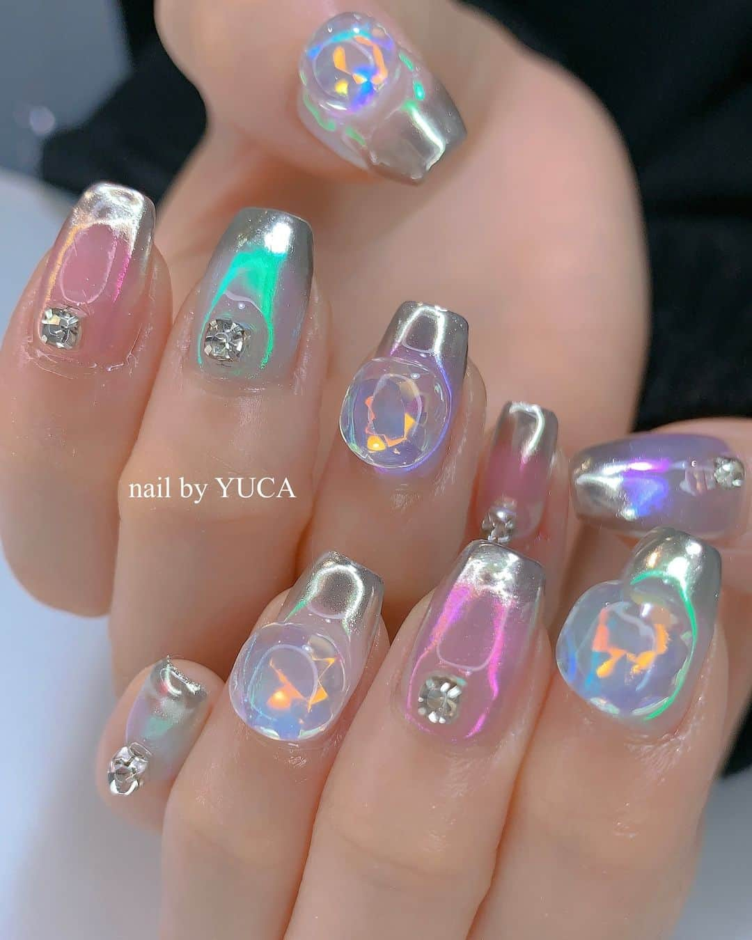 YUCAさんのインスタグラム写真 - (YUCAInstagram)「꙳✧˖°⌖🫧 ⁡ ⁡ ⁡  #nail #ネイル #젤네일 #네일  #tettynail #유카네일 #美甲 #yucanail」12月18日 9時57分 - yuca_814