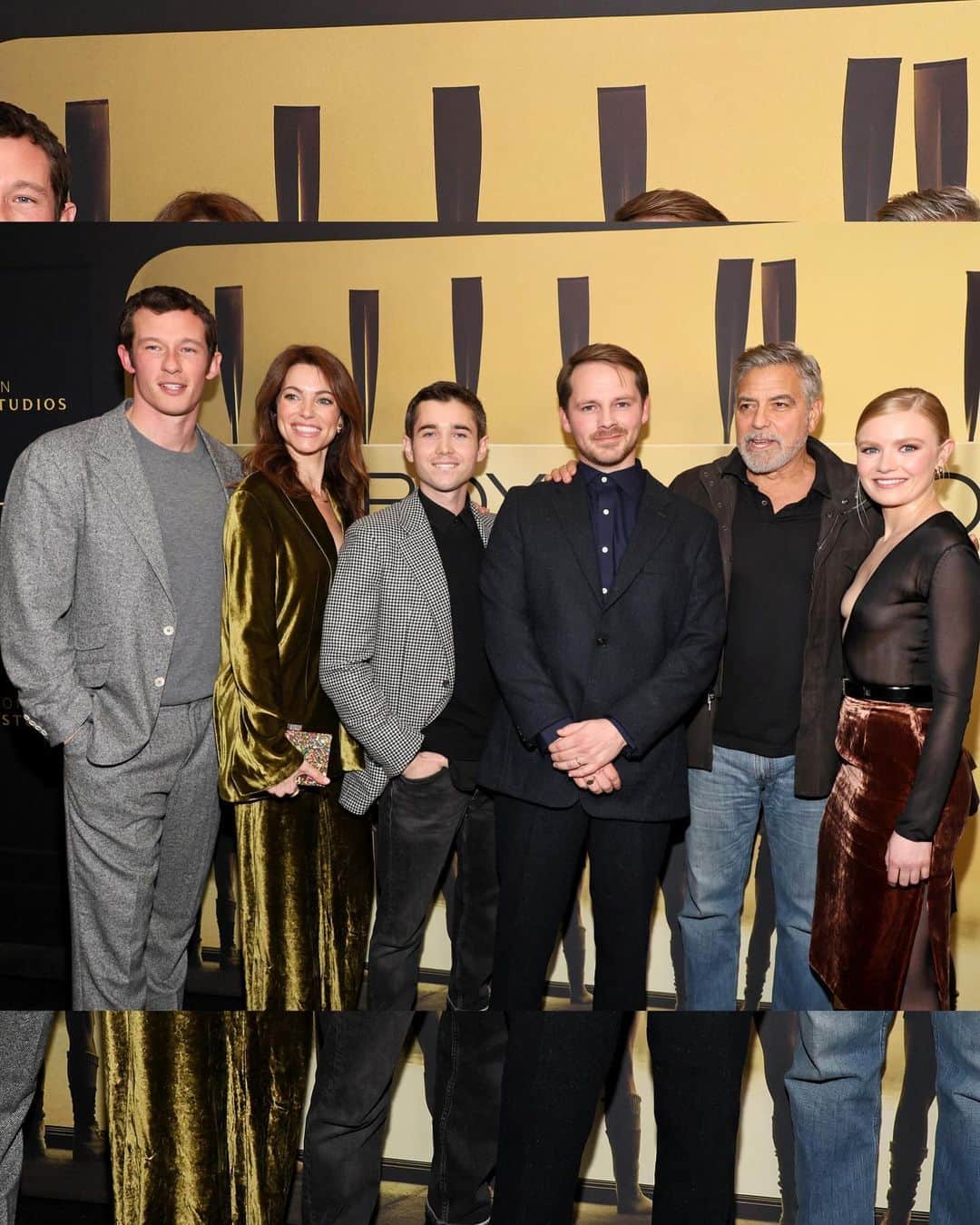 のインスタグラム：「George Clooney stepped out for the New York screening of his new film ‘The Boys In The Boat,’ which was hosted at the Museum of Modern Art. He was joined by several cast members including Callum Turner, Courtney Henggeler, Luke Slattery, Sam Strike, and Hadley Robinson. We’ve got more pics and details over at JustJared.com! #GeorgeClooney #TheBoysInTheBoat #CallumTurner #CourtneyHenggeler #LukeSlatterly #SamStrike #HadleyRobinson Photos: Getty」