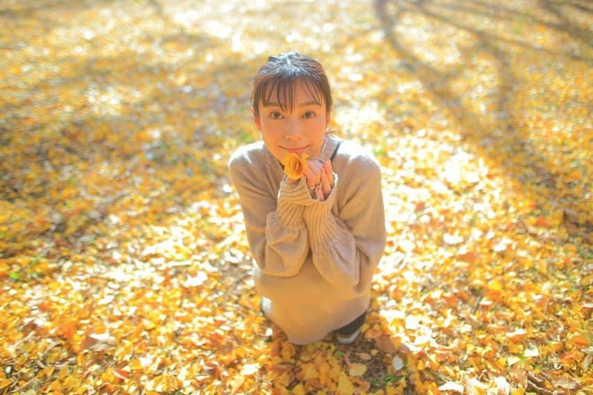 佐河ゆいさんのインスタグラム写真 - (佐河ゆいInstagram)「紅葉🍁その3 @昭和記念公園  イチョウの葉で花を作ってる人がいたから、見様見真似で作ってみた🏵️ 意外と難しくてこの大きさが私には限界だった笑  #portrait_shots #ポートレート撮影 #good_portraits_world #lovers_nippon_portrait #portrait_shot　#紅葉 #紅葉スポット  #nature #写真好きな人と繋がりたい #followｍe」12月14日 17時03分 - kaboichigo