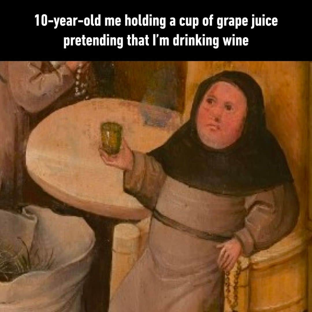 9GAGのインスタグラム：「feeling fancy🍷  - #childhood #grapejuice #wine #playpretend #fancy #memes #9gag」