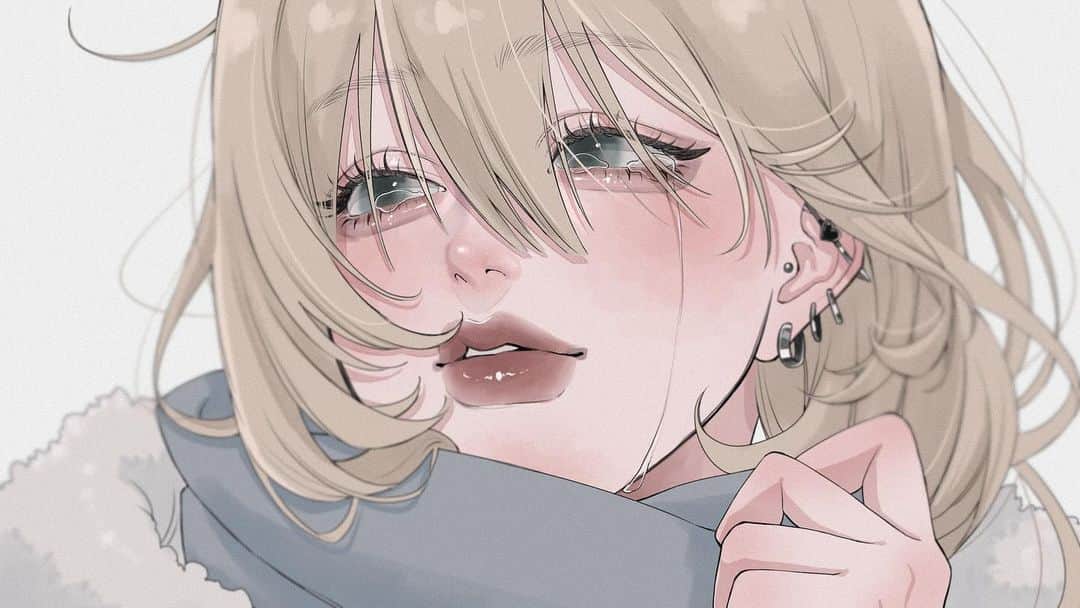 田森のインスタグラム：「堂村璃羽さんの新曲「忘れたい記憶」のMV、ジャケットイラストを担当させていただきました。  冬のイラストっていいよね🌨️❄️  可愛すぎるから是非見に行ってね。」