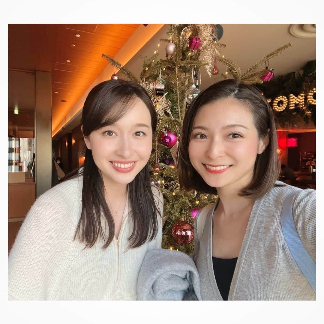 宇賀神メグのインスタグラム：「🎄  . .  テレビ朝日の同期 住田紗里ちゃんとご飯に。🍴 二人が好きなアニメや漫画の話で盛り上がりました。😆 紗里ちゃんとお話していると つい時の経つのを忘れてしまいます。  今度一緒に推し活する約束をしました！🏃‍♀️  . .  #2018年入社 #住田紗里 アナ」