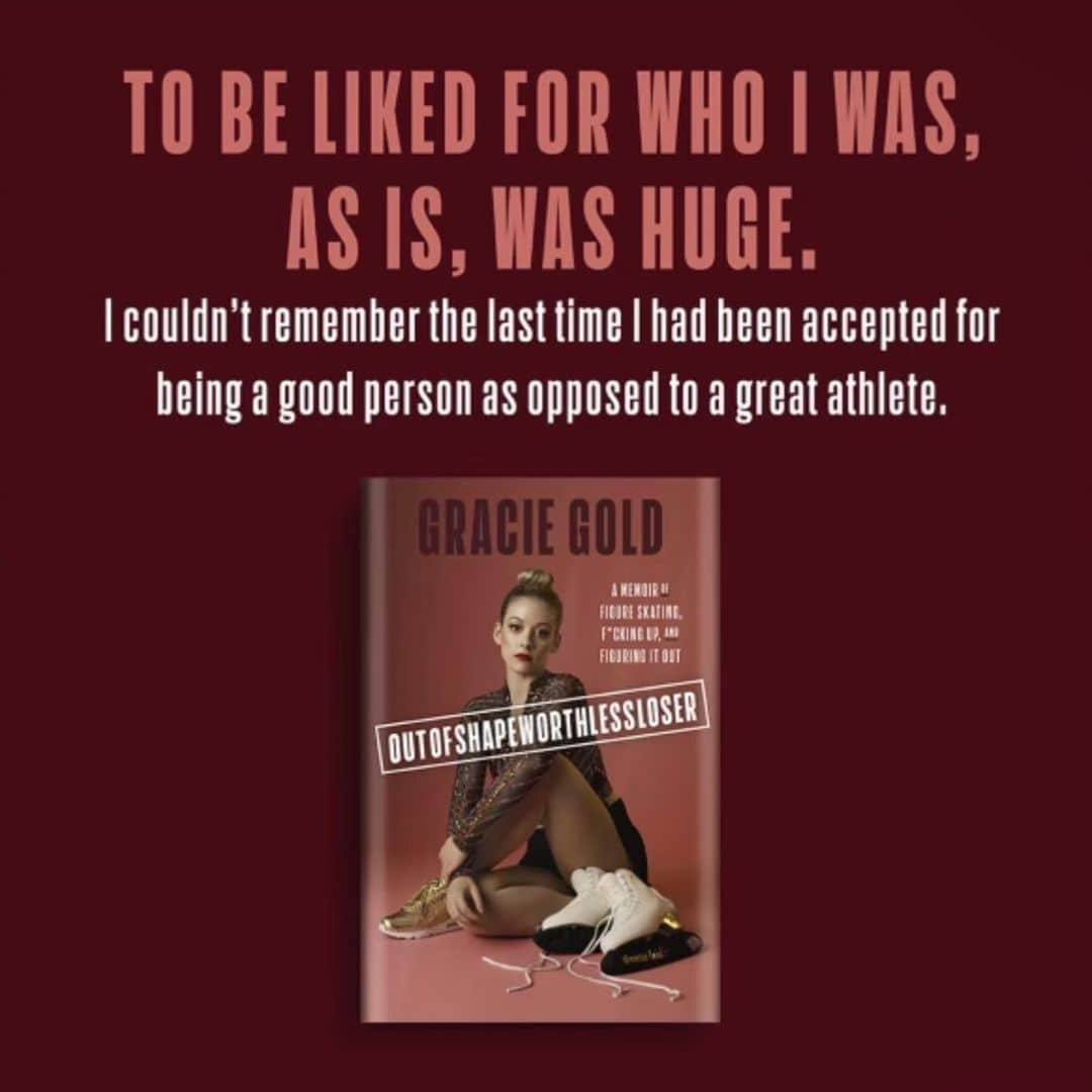 グレイシー・ゴールドのインスタグラム：「As I think about the new year to come, I’m sharing a line from my memoir that was so enlightening for me. I hope this reminds everyone that your worth is not measured in productivity, your value doesn’t fluctuate based on your performance for other people. My memoir comes out in February, and I am so excited 🎉There are so many things for us to discuss together. This is just the beginning 🫶🏻  See more at GracieGoldBook.com #OutofShapeWorthlessLoser」