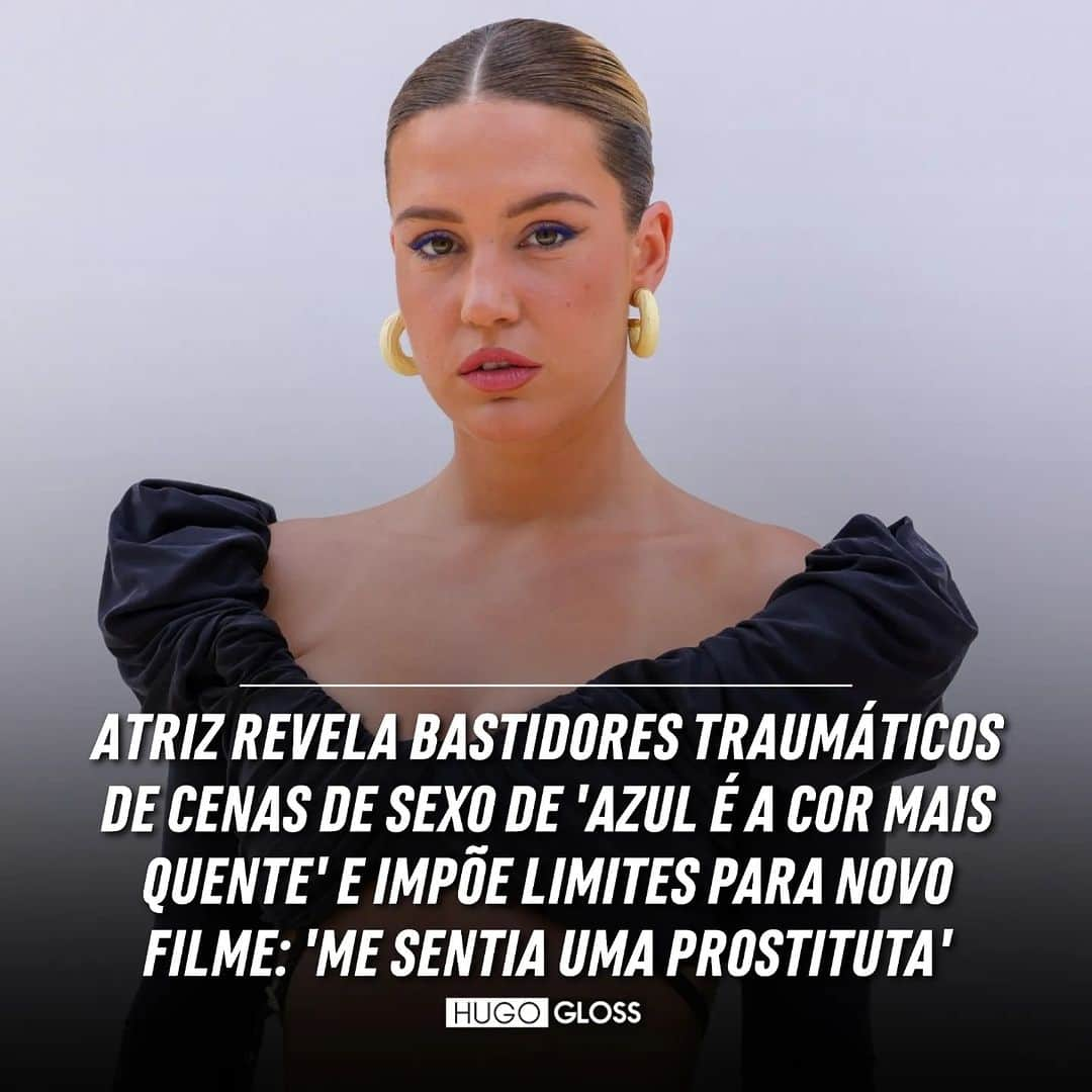 Hugo Glossのインスタグラム：「Em entrevista ao @thedailybeast, a atriz Adèle Exarchopoulos contou os limites que impôs para gravar cenas de sexo em novos projetos após a experiência negativa em "Azul é a Cor Mais Quente". Adèle detalhou os bastidores polêmicos da produção, revelou como se sentiu ao ser dirigida por Abdellatif Kechiche e o que angustiava ainda mais o elenco. Agora, com o lançamento de "Passagens", ela entregou quais foram suas condições para gravar o filme.   ➡️ Leia a íntegra, clicando no link da bio ou no destaque “News”.  (📸: Getty)」