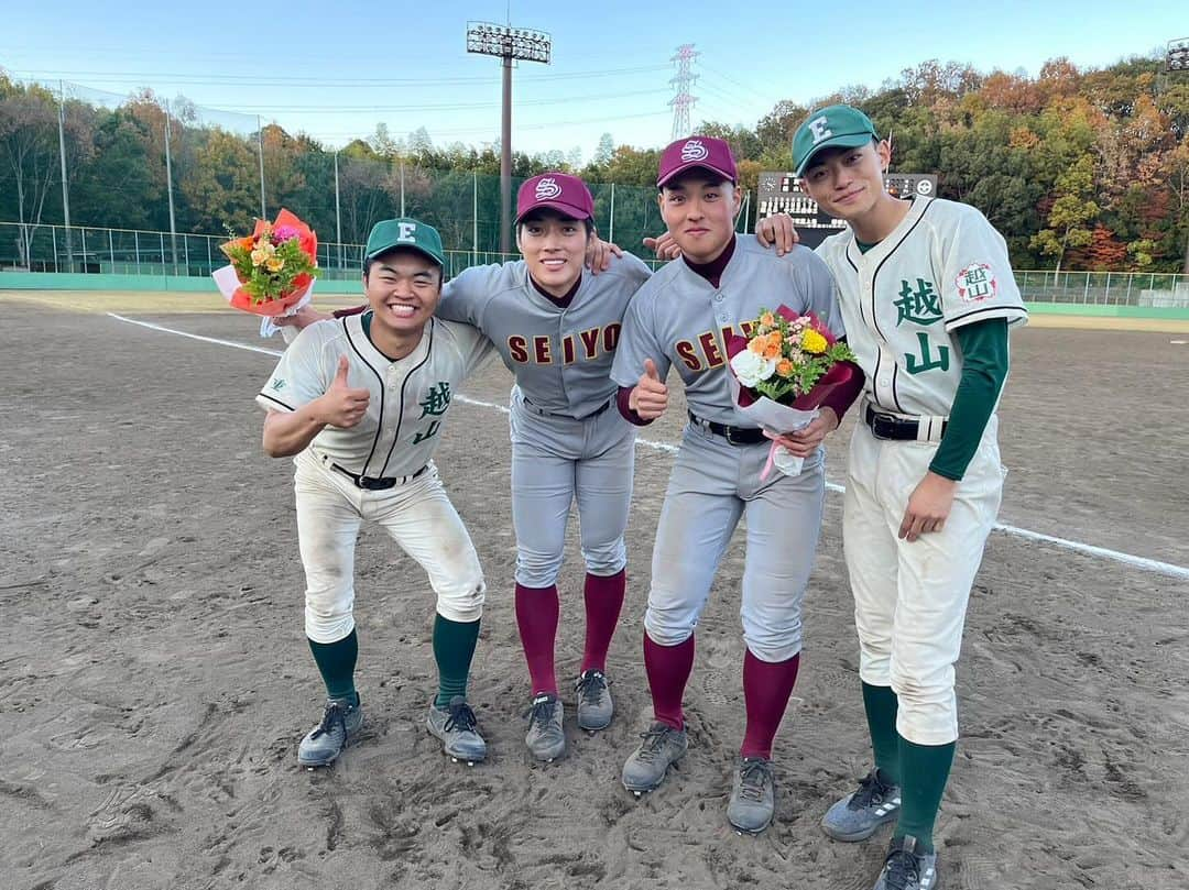 中山翔貴のインスタグラム：「星葉のエース児玉とスラッガー江戸川⚾️  オーディションから怪物だった2人 しょーたくんはめちゃ球早いし、はるるはめちゃ打球飛ばしてた 野球教えてほしい、  #日曜劇場 #下剋上球児 #圧倒的ボスキャラ #ガタイマックス」