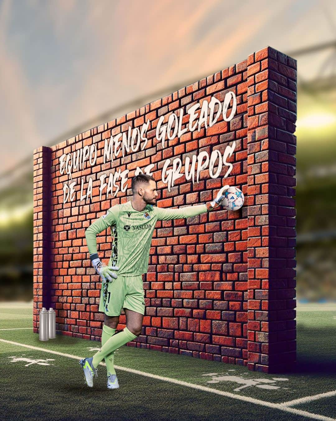 レアル・ソシエダのインスタグラム：「🧤 El muro de Europa ⛔  #RSStats | #WeareReal」