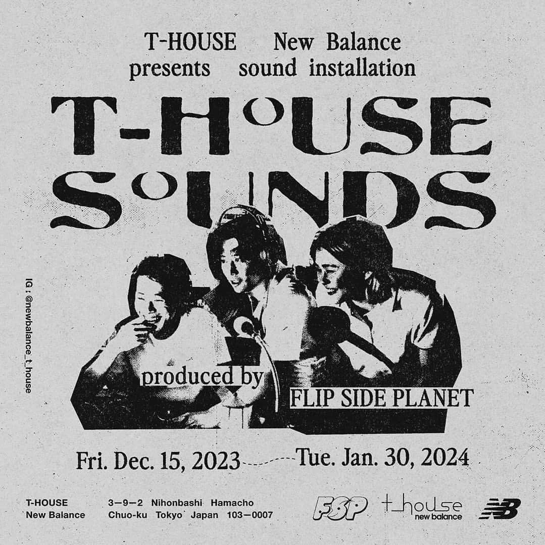 Kisshomaru S.のインスタグラム：「Art works and Space Direction for T-HOUSE Sounds @newbalance_t_house   Playlist Direction : FLIP SIDE PLANET @flipsideplanet  Playlist Cover Design : Kisshomaru Shimamura @kisshomaru Support : Rambling Records @ramblingrecords   Installation Space Direction : Kisshomaru Shimamura  Space Design : Ayami Uchima (Nope Lab.）@ayamidable Graphic Design : Kikigraphix @kikigraphix  Production : W Inc. @w_tokyo @gontake」
