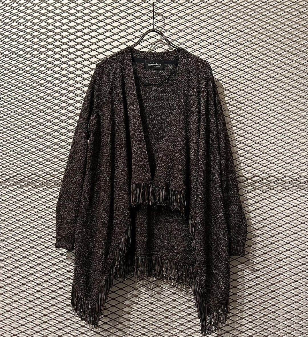 dudeのインスタグラム：「【 NEW ARRIVAL 】 ・ TORNADO MART - Fringe Design Drape Cardigan ・ ・ ・ こちらの商品はdudeアカウントプロフィールのURL「dude online」より通販可能な商品となっております ・ @dude_harajuku @dude_harajuku_daily」