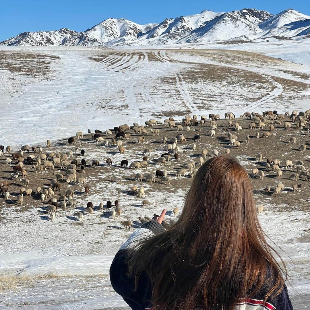 コ・アラのインスタグラム：「올해 초 ❄️ KaZakhstan」