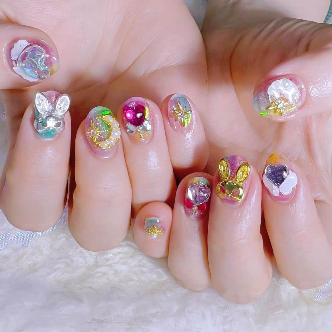 なかやまちえこさんのインスタグラム写真 - (なかやまちえこInstagram)「🇾ᵤₘₑₖₐʷₐᵢᵢ♡⠀ ⠀ @chikachocolat_melty ちゃん⠀ ⠀ @aby_sharenail #nail #nails #nailart #ネイル #美甲 #ネイルアート  #japanesenailart #manucure #japanesenails #manicurist #gelnails #أظافر #네일아트 #미용  #เพ้นท์เล็บ #artedeuñas #เพ้นท์เล็บเจล #ジェルネイルデザイン #ネイルデザイン #nagelkunst #ゆめかわ #ゆめかわネイル #魔法少女ネイル @emena_nail.official @pregel.jp #pr」12月14日 23時41分 - chiekonakayama