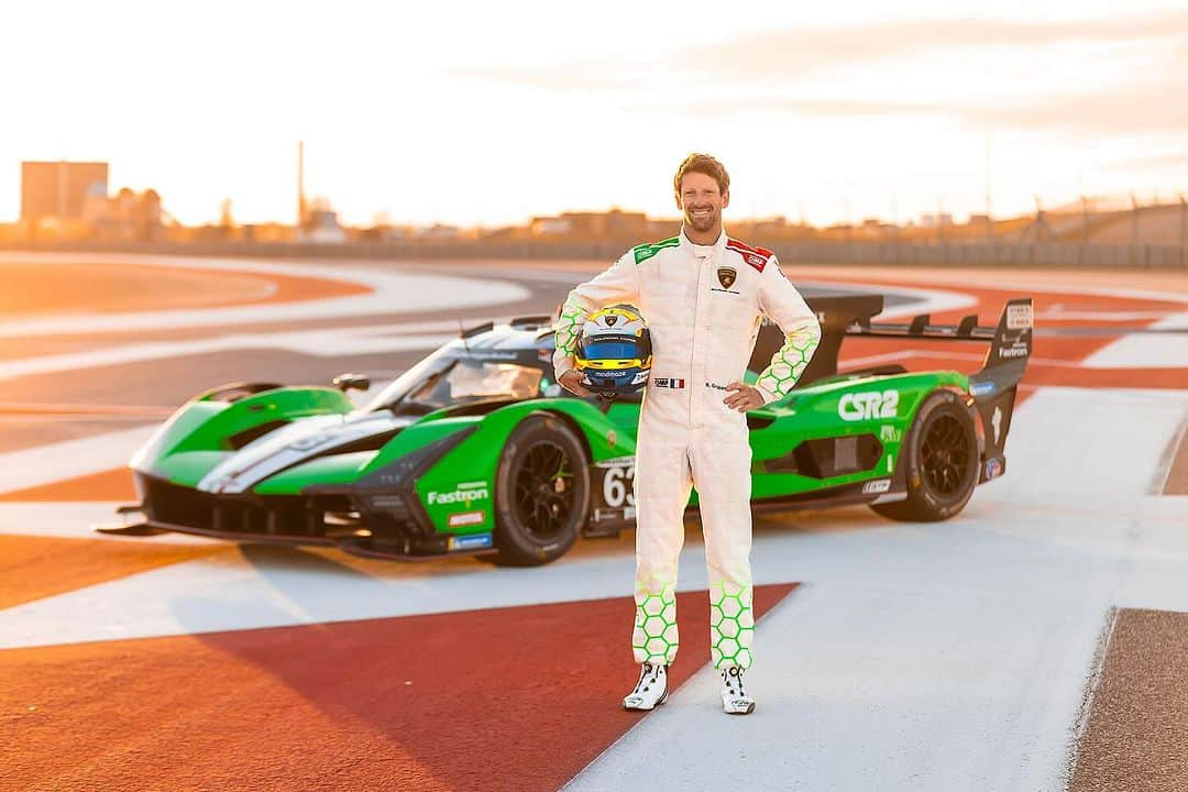 ロマン・グロージャンのインスタグラム：「Can’t wait for next year!  Lucky to be sharing the @lamborghini SC63 with some amazing team mates.  Bring on IMSA 2024  #thephoenix #imsa #lamborghini」