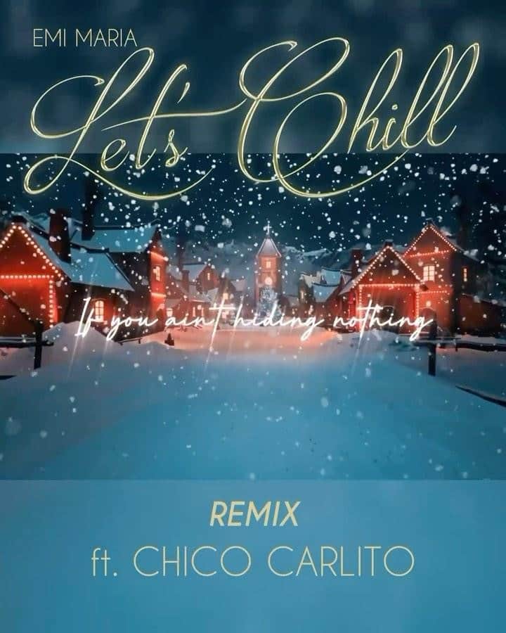 EMI MARIAのインスタグラム：「Out now❣️🎡🎄☃️🎁🍷❄️ Let’s Chill【Remix】ft. CHICO CARLITO  Produced by @monbee_music Lyrics&Music by @emimaria1987 @chicocarlito1993 Mixed by @naothelaiza_jp Cover art by @__kisaku__  リンク🔗 https://linkco.re/6gpya0pQ  #EMIMARIA #CHICOCARLITO #MONBEE #NAOtheLAIZA #hiphop #日本語ラップ #rap  #japanese  #jrap #jrnb #jpop #rnb #chillhop」