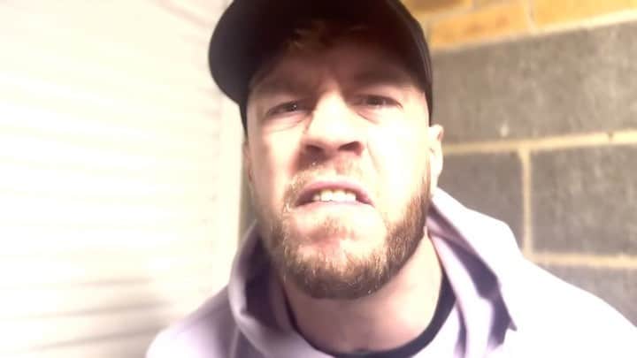ウィル・オスプレイのインスタグラム：「⚠️ STRONG LANGUAGE WARNING.  ‼️ MUST WATCH!   Will Ospreay speaks his truth ahead of THIS SATURDAY’S huge clash at the Crystal Palace National Sports Centre with GABE KIDD  🎟️ revolutionprowrestling.com/uprising23」