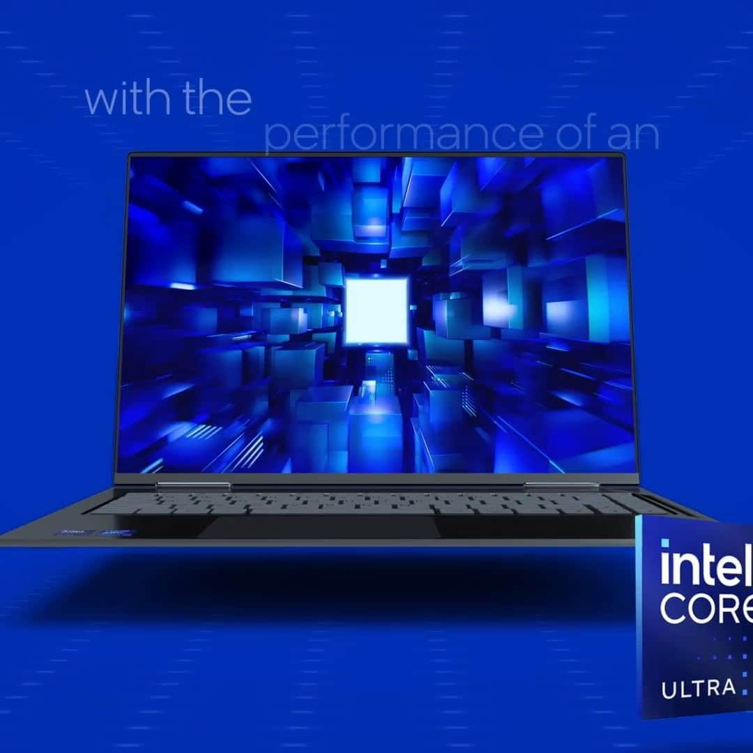 インテルのインスタグラム：「Boost productivity, accelerate creations, leave the charger behind. Unlock more than 100 #AI experiences with an #IntelCoreUltra processor!」