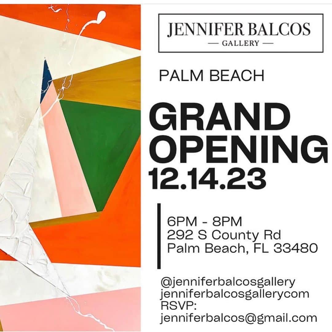 ピアース・ブロスナンのインスタグラム：「Congratulatuons @jenniferbalcos_gallery on your grand opening in Palm Beach. ✨ Proud to exhibit my artwork alongside such talented artists.」