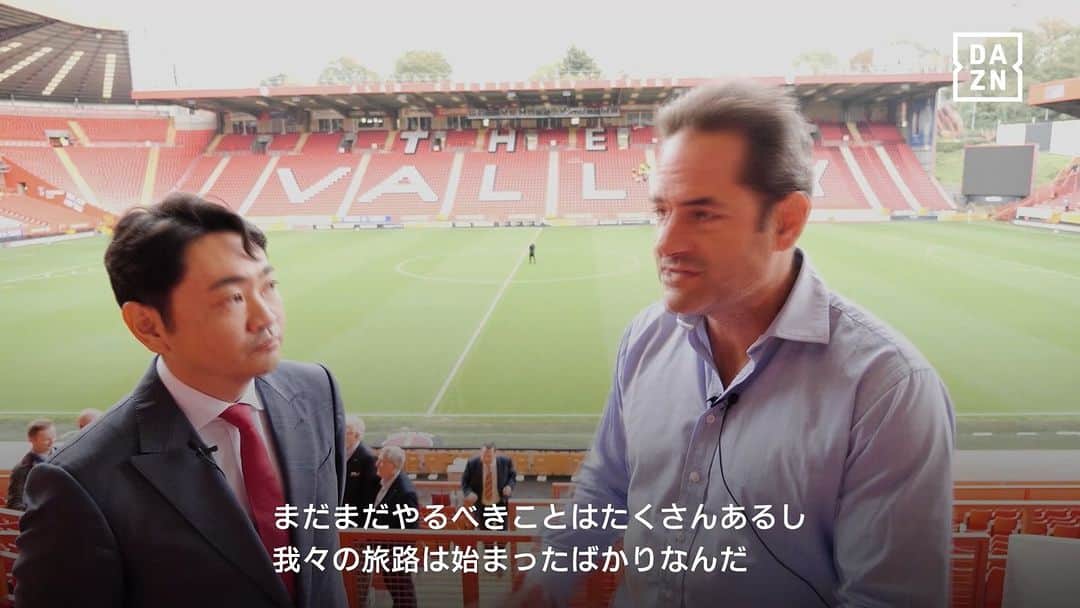 のインスタグラム：「. ／ #DAZNの無料スポーツビジネス番組🆓 DAZN公式YouTubeで配信中 ＼   第4回は 「第二の三笘発掘へ？アジアと欧州を繋ぐMCO戦略」 アジアの原石を発掘する取組みとは🧐  🎞『フロンティア・オブ・スポーツ』#4 👥出演：槙野智章、小山愛理、小野寛幸  #フロスポ  @makino.5_official @koyama_airi @hiro.aca.football」