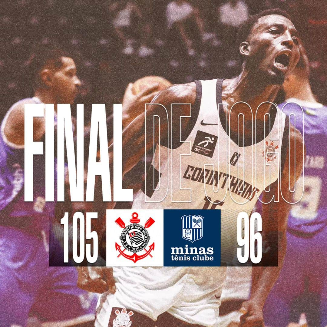 コリンチャンスのインスタグラム：「VITÓRIA DO TIMÃO NO NBB! 🏀🔥  Corinthians 105 🆚 96 Minas  #CorinthiansBasquete #VaiCorinthians」