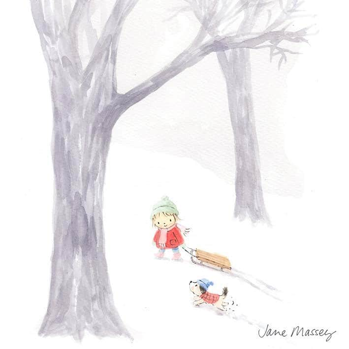 Jane Masseyさんのインスタグラム写真 - (Jane MasseyInstagram)「A detail from my personal Christmas card for 2023. 🌨 If you would like a calendar I would recommend placing your order now as there are just 4 left in my online shop. NOW OUT OF STOCK. If you happen to be in Rome you can find calendars and a selection of prints at @foxgalleryroma  Calendars are also currently available at @sutherland_and_sadler in Hove, UK. Have a great weekend! ❤️」12月15日 22時03分 - janemasseyillustration