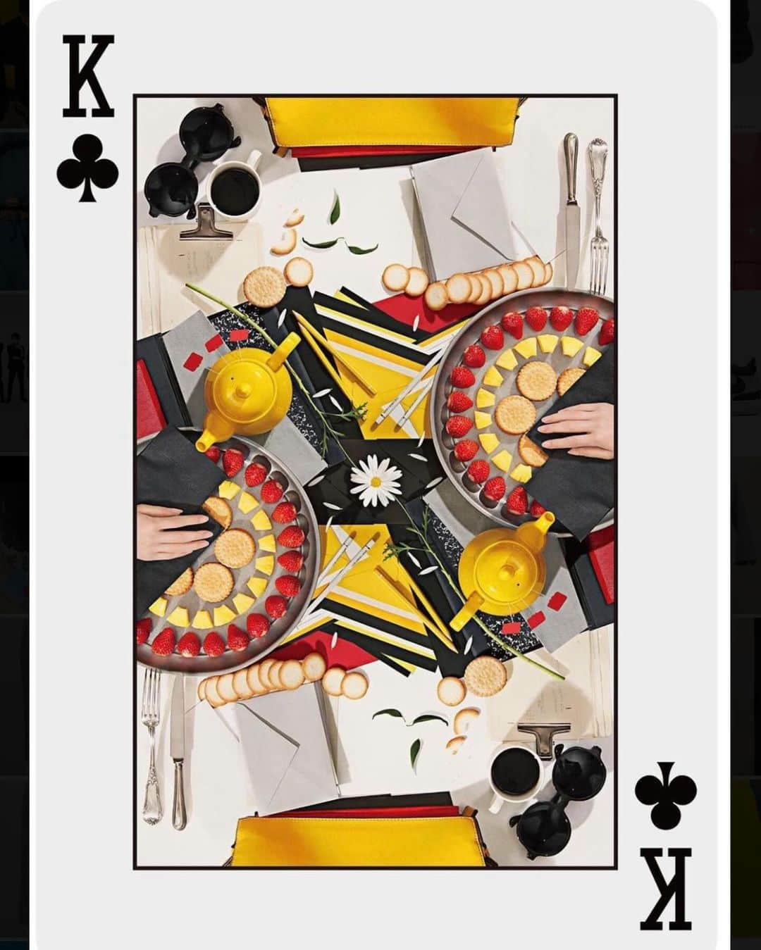 三田真一のインスタグラム：「YUNI YOSHIDA EXHIBITION "PLAYING CARDS" 2023.12.3sun-12.25mon 11:00 ~ 20:00 at . LAFORET MUSEUM  54枚全てのトランプカードを写真で表現した作品に参加しました！ 圧巻です！♠️♥️♣️♦️  @yuni_yoshida  @hiroshi_manaka  @mitershinichi   #playingcards #laforet #ラフォーレ原宿#トランプ #heart #pasta」