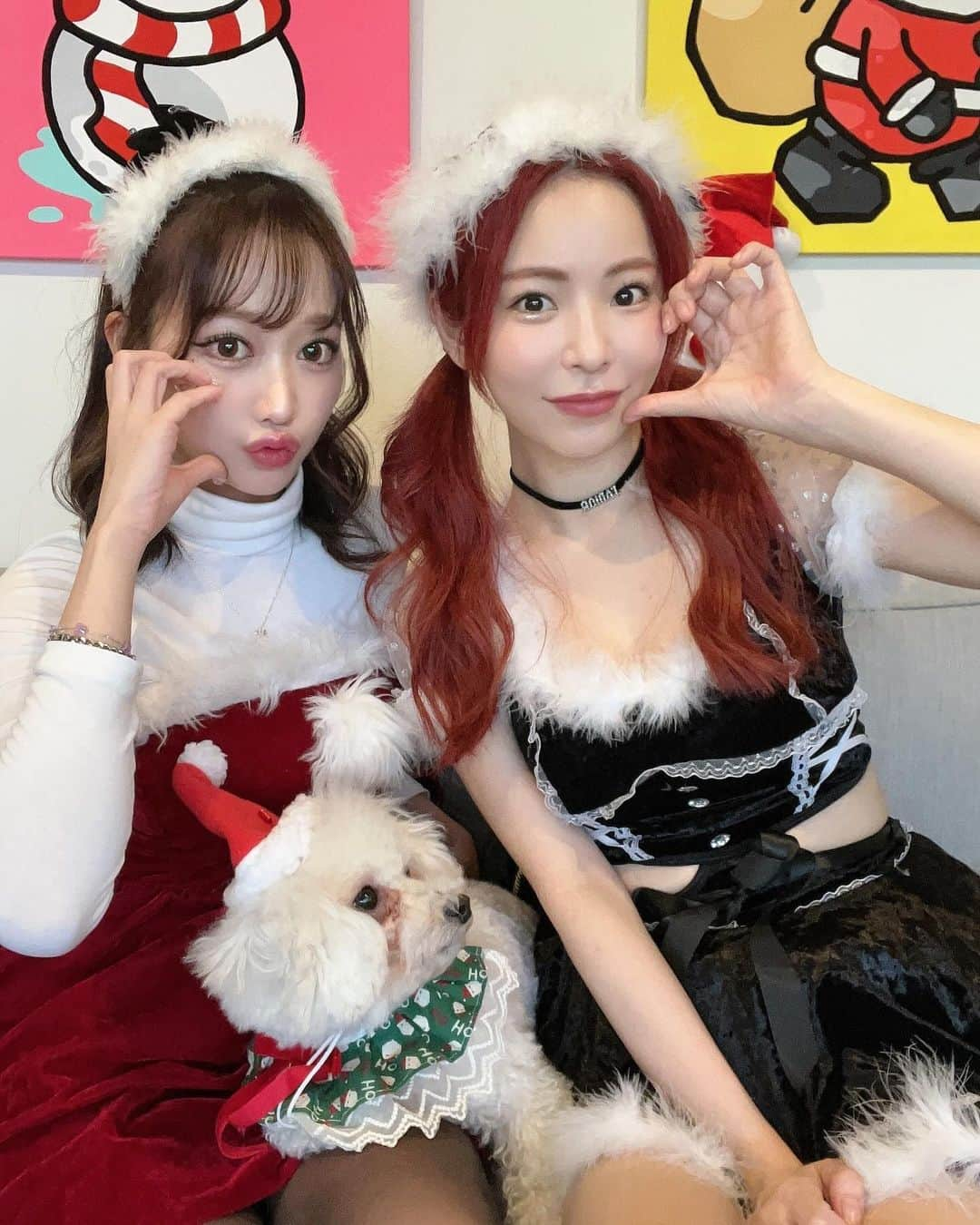 河村美咲さんのインスタグラム写真 - (河村美咲Instagram)「はるちゃんと私の地元のカフェでクリスマス会🎄🤶 @andcube.cafe  こんなカフェが地元にあったとは💞 はるちゃんが教えてくれてん😌✨ しかもイッヌもokやからわたしの娘もー🐶💞 スケボー🛹できるしドッグランもあるクリスマス装飾がすんごい素敵なカフェ☕️ サンタの耳とかトナカイも貸してくれるで🫎🤶（犬用も㌃）  #番組中チーム違うしほぼ話してない #GIRLorLADY @abema_official  #こんな仲良くなるとは聞いてない  #茨木市 #茨木カフェ #茨木市カフェ #大阪カフェ #クリスマス会 #大阪カフェ #犬同伴可 #犬同伴 #サンタコス #サンタコス #サンタコスプレ #恋リア」12月15日 19時16分 - misaki_haaan