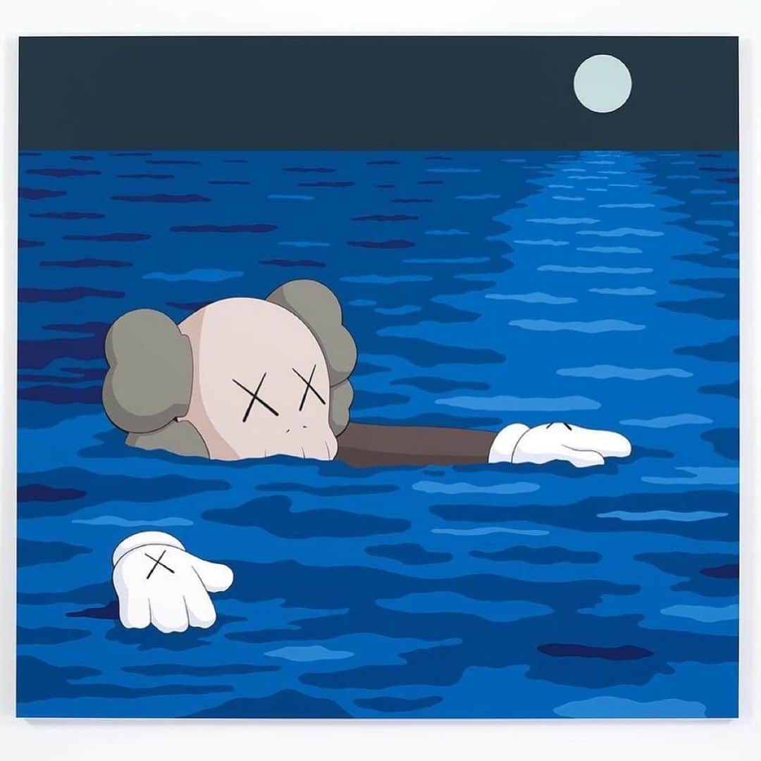KAWSONEさんのインスタグラム写真 - (KAWSONEInstagram)「#KAWS #WinslowHomer @parrishartmuseum   Images: Images: KAWS, Tide (2020). Acrylic on canvas, 98 x 104 x 1 ½ in. © KAWS, photo: Farzad Owrang. Winslow Homer (American, 1836-1910), The Trawlers (1887). Watercolor on paper, 13 ⅛ x 19 ¼ in. Parrish Art Museum, Water Mill, N.Y., Clark Collection, 1959.6.41. Installation photograph of Artists Choose Parrish, Part III by Gary Mamay.」12月16日 5時54分 - kaws