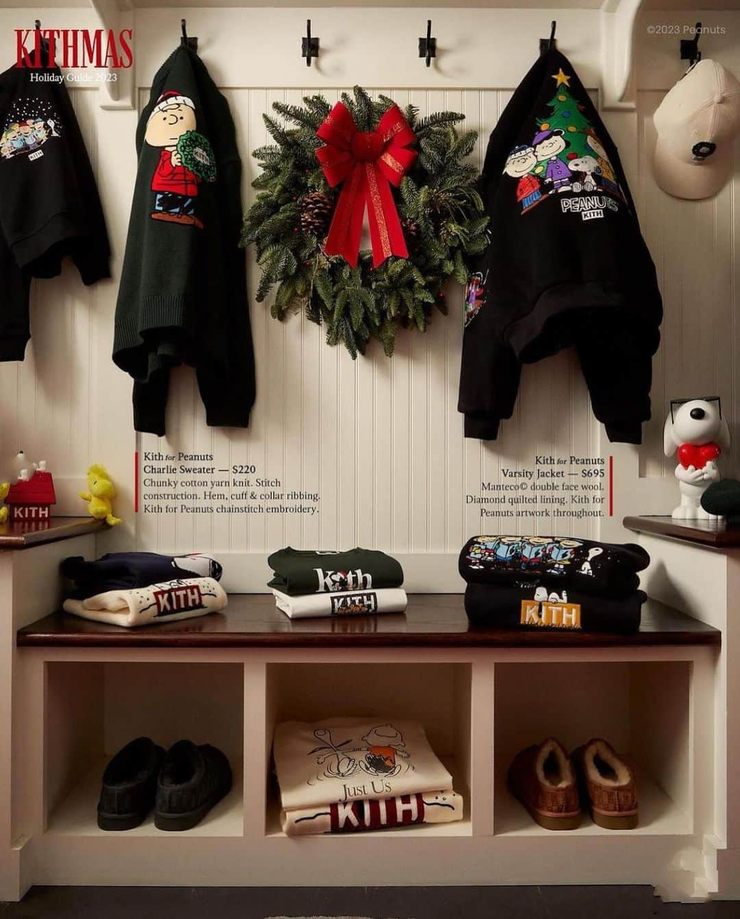 スヌーピーさんのインスタグラム写真 - (スヌーピーInstagram)「Merry Kithmas! The Kith x Peanuts holiday collection features tees, crew necks, cardigans, and more! Now available at the link in bio and at the @kith pop-up experience at @theofficialselfridges !」12月16日 6時01分 - snoopygrams