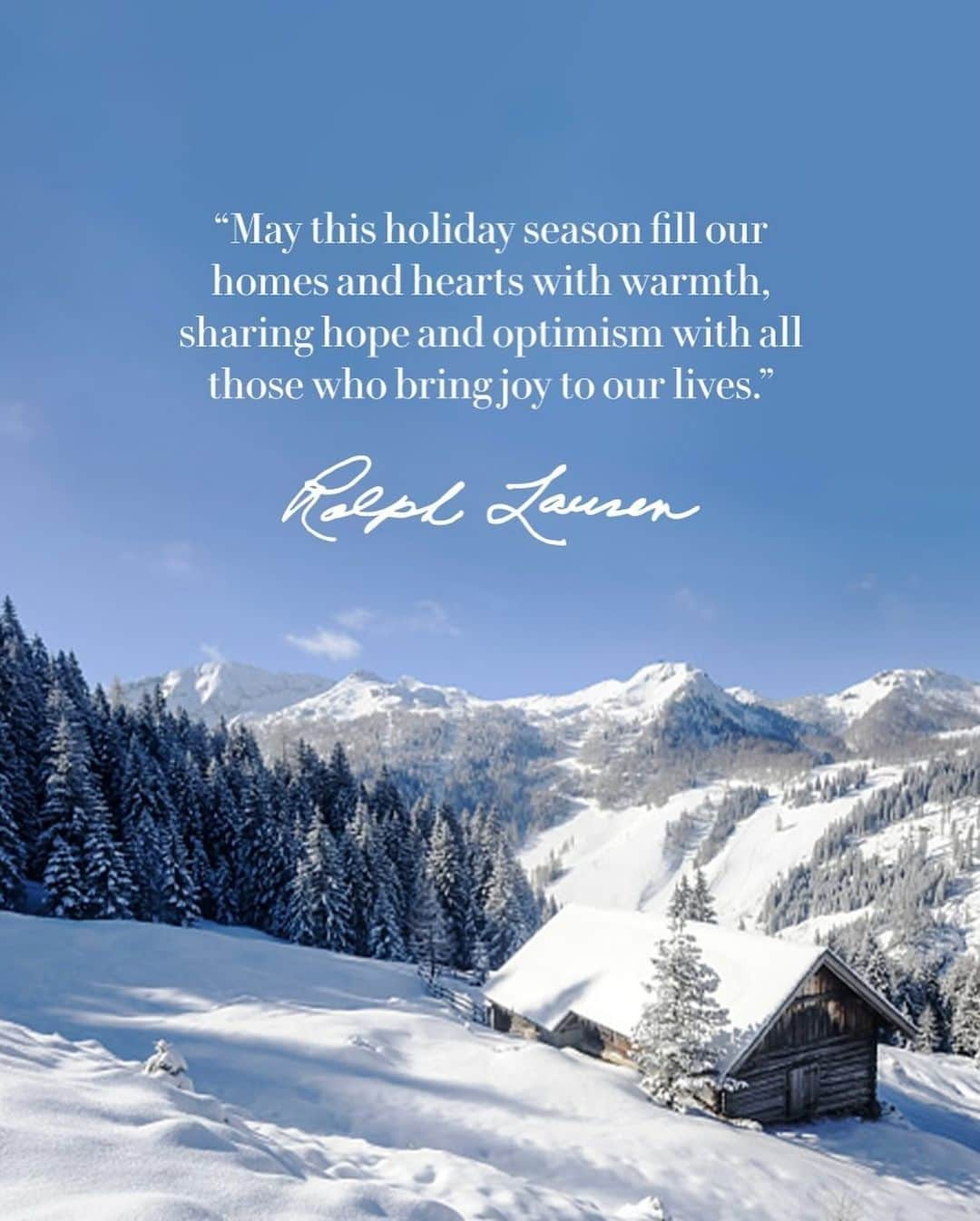 Ralph Laurenさんのインスタグラム写真 - (Ralph LaurenInstagram)「“May this holiday season fill our homes and hearts with warmth, sharing hope and optimism with all those who bring joy to our lives.” —Ralph Lauren」12月15日 23時00分 - ralphlauren