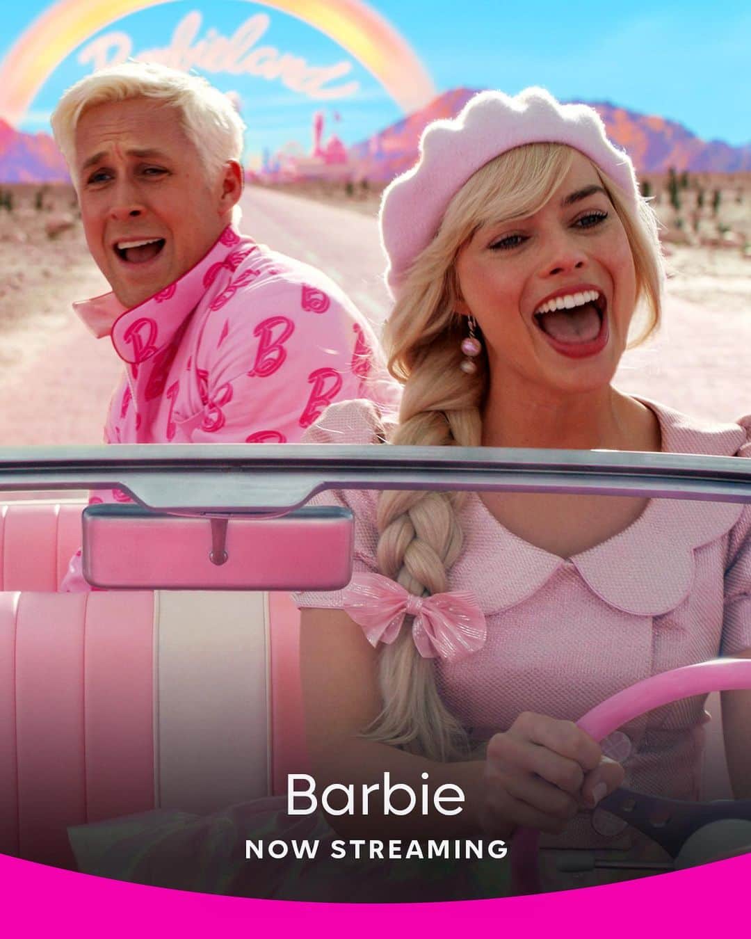 バービーのインスタグラム：「It's the best day ever.  #BarbieTheMovie is now streaming exclusively on Max with enough bonus content to fill Barbie's Dreamhouse, including: an American Sign Language version, cast interviews, a behind-the-scenes look at the making of the film, and more.」