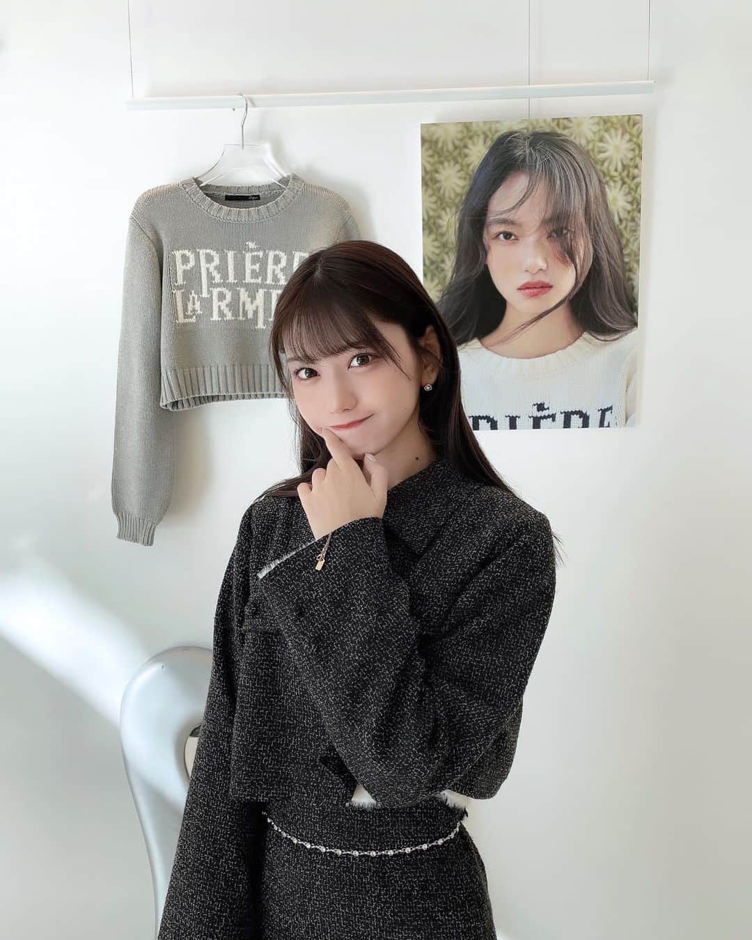 白石まゆみのインスタグラム：「🩶  先日Heatherさんの展示会に行ってきました…♡ 可愛いお洋服たくさんでした😦🫶🫶」