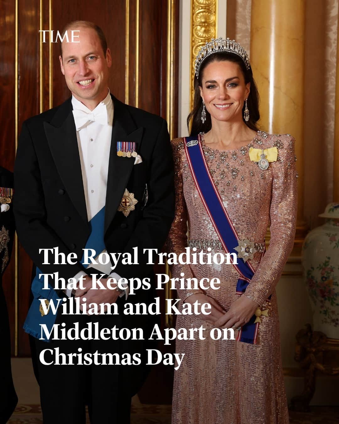 TIME Magazineのインスタグラム：「Christmas traditions vary vastly across the globe. In Latin America, residents typically celebrate the holiday on the night of Dec. 24th, which they call “Nochebuena.” In Japan, some families flock to KFC for their holiday dinner.   But in the royal family, Christmas tradition keeps couples apart for the first part of their day.  According to U.K. reports, Prince William and Kate eat their breakfast separately on Christmas morning.  Link in bio for more.  Photograph by Getty」