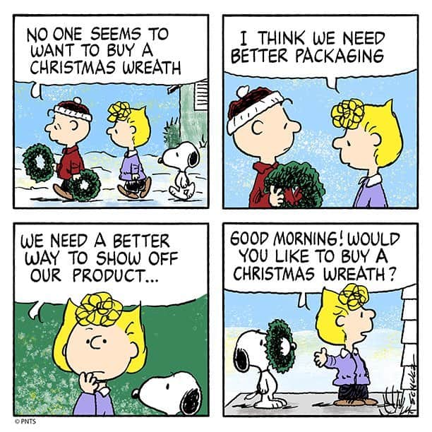 スヌーピーのインスタグラム：「Who can resist a wreath from Snoopy?」