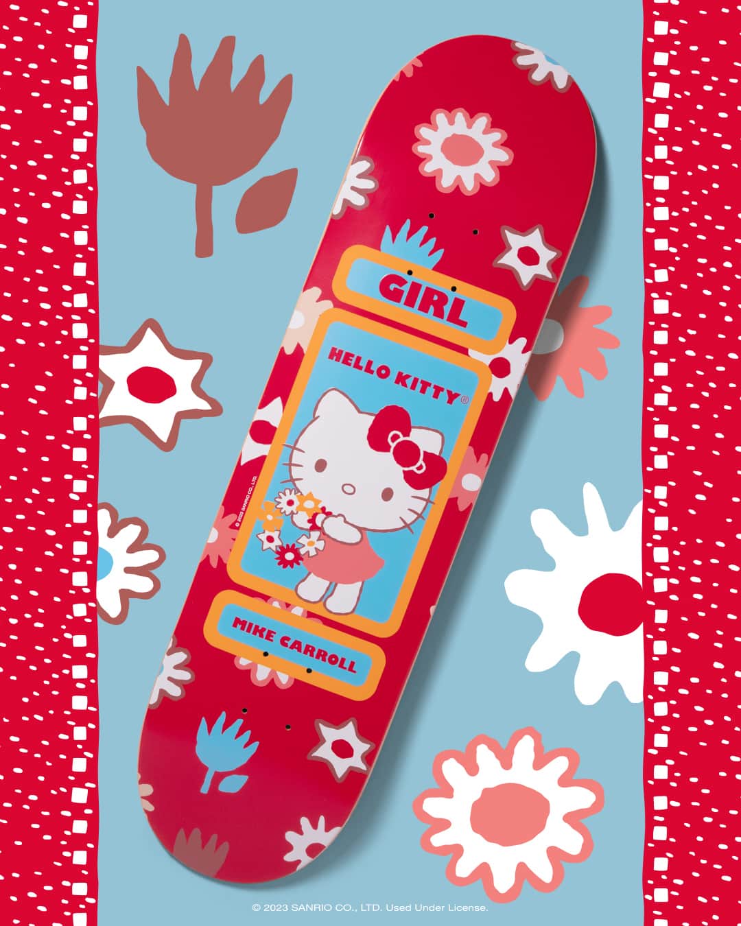 Hello Kittyのインスタグラム：「Skater girl 🛹❤️ The latest @GirlSkateboards x Hello Kitty and Friends skateboard decks and more are here! Link in bio.」