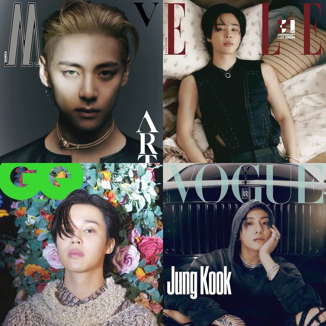 allkpopTHESHOPのインスタグラム：「Which cover is your favorite? #JIMIN #JUNGKOOK #V」