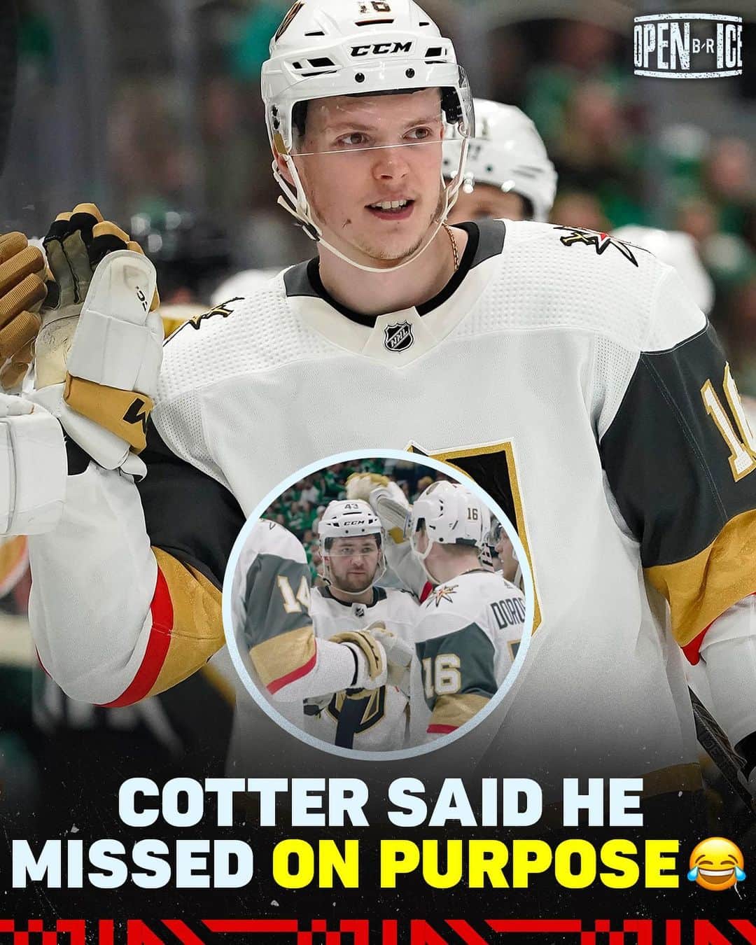 NHLのインスタグラム：「The ol’ missed-on-purpose play. 😉  Road to the NHL #WinterClassic presented @enterprise  New episodes each week until Jan. 1:  🇺🇸: Wednesdays at 6:30p ET on @nhlontnt & @sportsonmax」