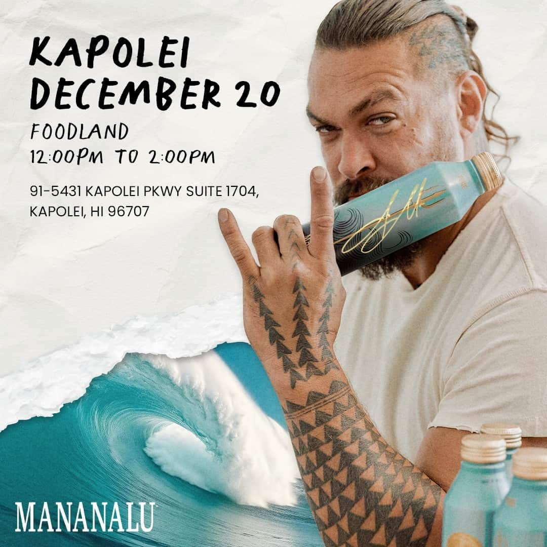 ジェイソン・モモアさんのインスタグラム写真 - (ジェイソン・モモアInstagram)「We can’t wait to see you, Hawaii! Swipe to see details of where to get your signed limited-edition Mananalu x Aquaman bottle.   #Aquaman and the Lost Kingdom - only in theaters December 22.」12月16日 3時57分 - prideofgypsies