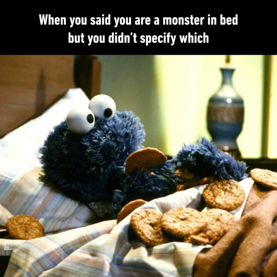 9GAGのインスタグラム：「yum yum  - #monster #bed #cookiemonster #cookies #memes #9gag」