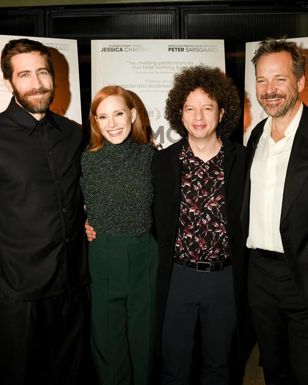 Just Jaredさんのインスタグラム写真 - (Just JaredInstagram)「Jake Gyllenhaal & girlfriend Jeanne Cadieu joined his sister Maggie Gyllenhaal & husband Peter Sarsgaard at a special screening of Peter’s new movie “Memory.” Peter’s co-star Jessica Chastain & director Michel Franco were also in attendance. #JakeGyllenhaal #JeanneCadieu #MaggieGyllenhaal #PeterSarsgaard #JessicaChastain #MichelFranco Photos: David Benthal/BFA.com」12月16日 4時36分 - justjared