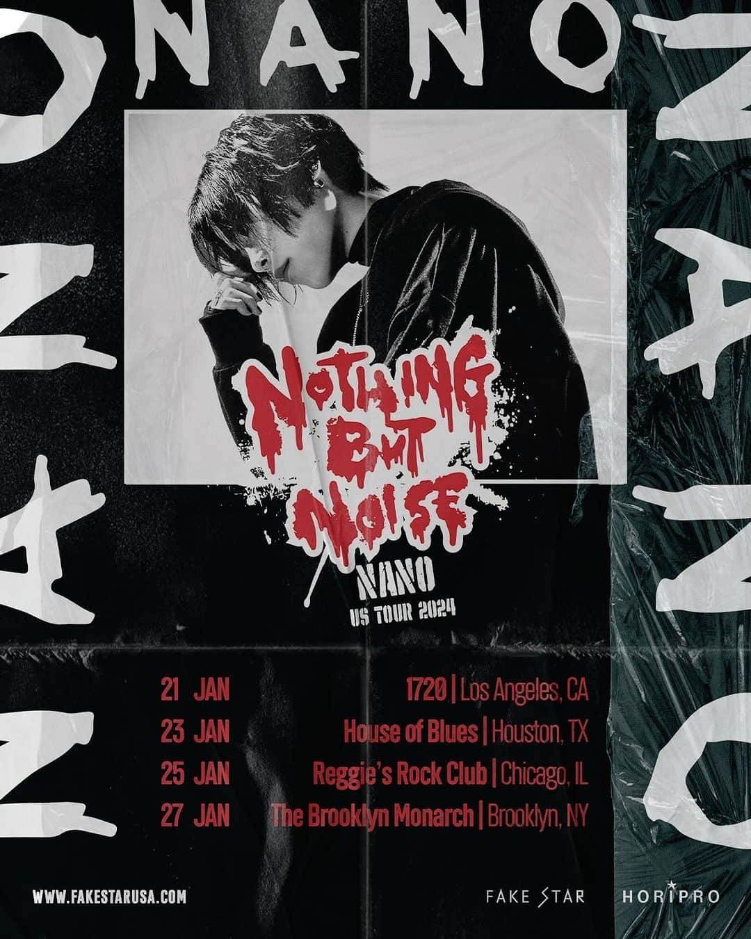 ナノのインスタグラム：「📣ALL TICKETS ARE NOW ON SALE!!  Please don't miss this long awaited chance for me to finally rock on with you in the US!!  ❤️‍🔥Let's go!!!!!!!!!!🤟  https://www.fakestarusa.com/post/nano-announces-nothing-but-noise-us-tour-2024」