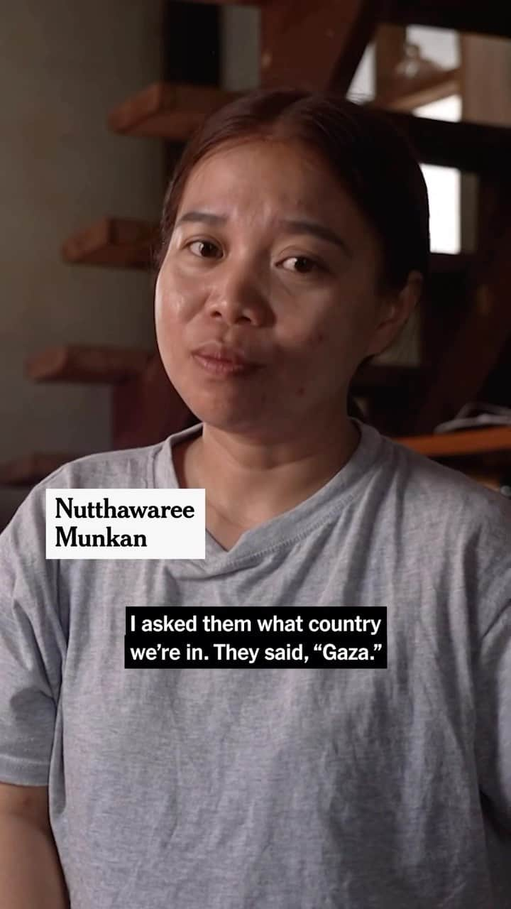 ニューヨーク・タイムズのインスタグラム：「‘She Gave Me Hope’: Thai Hostage’s Friendship With an Israeli Child  The Thai hostage Nutthawaree Munkan was held by Hamas for nearly 50 days. During her time underground, a 5-year-old Israeli child gave her hope that she’d make it out alive.  Tap the link in our bio to read more about what it was like being held as a hostage by Hamas. Video by Meg Felling Hannah Beech and Muktita Suhartono/The New York Times and Nicolas Axelrod/Ruom」