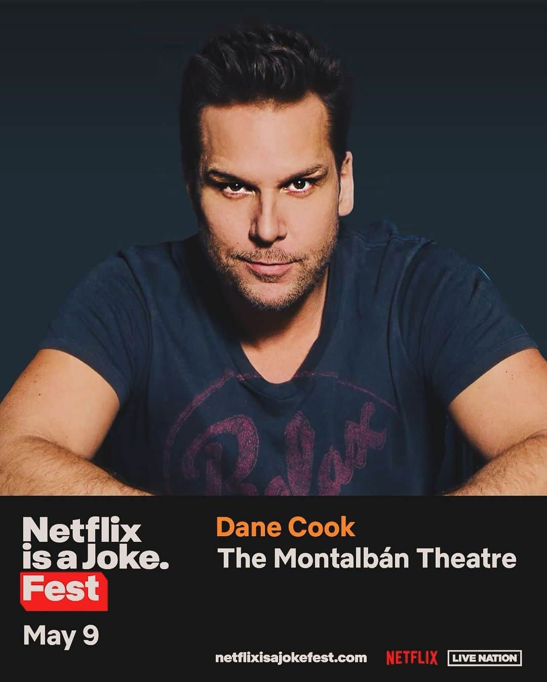 デイン・クックのインスタグラム：「The @netflixisajoke festival this May. Come have some fun. My show is here! My website also has tix.」